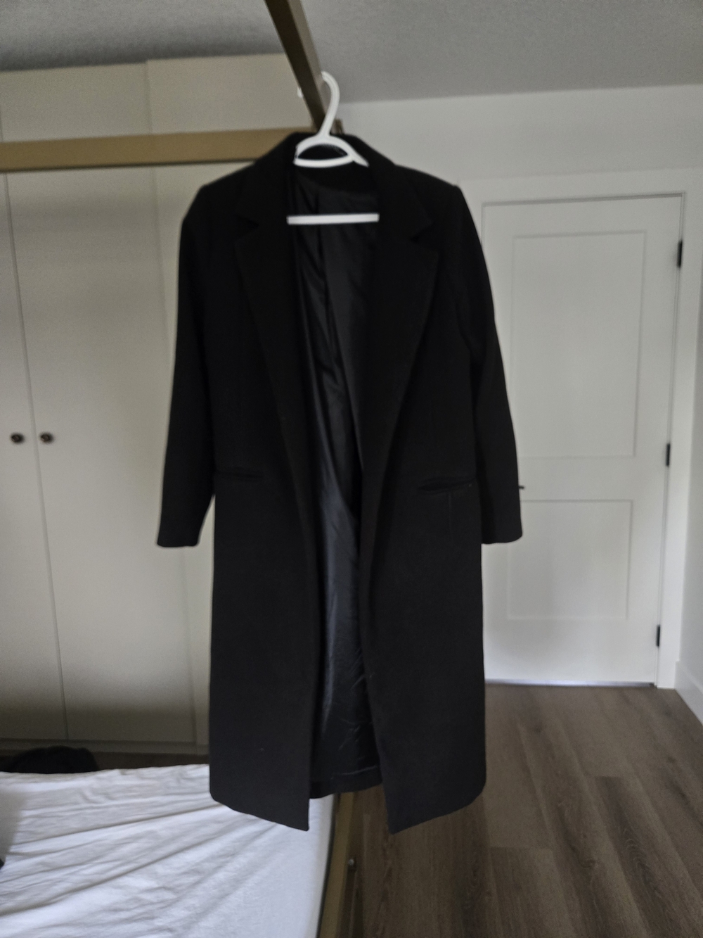 Boohoo Black Long Trench Coat